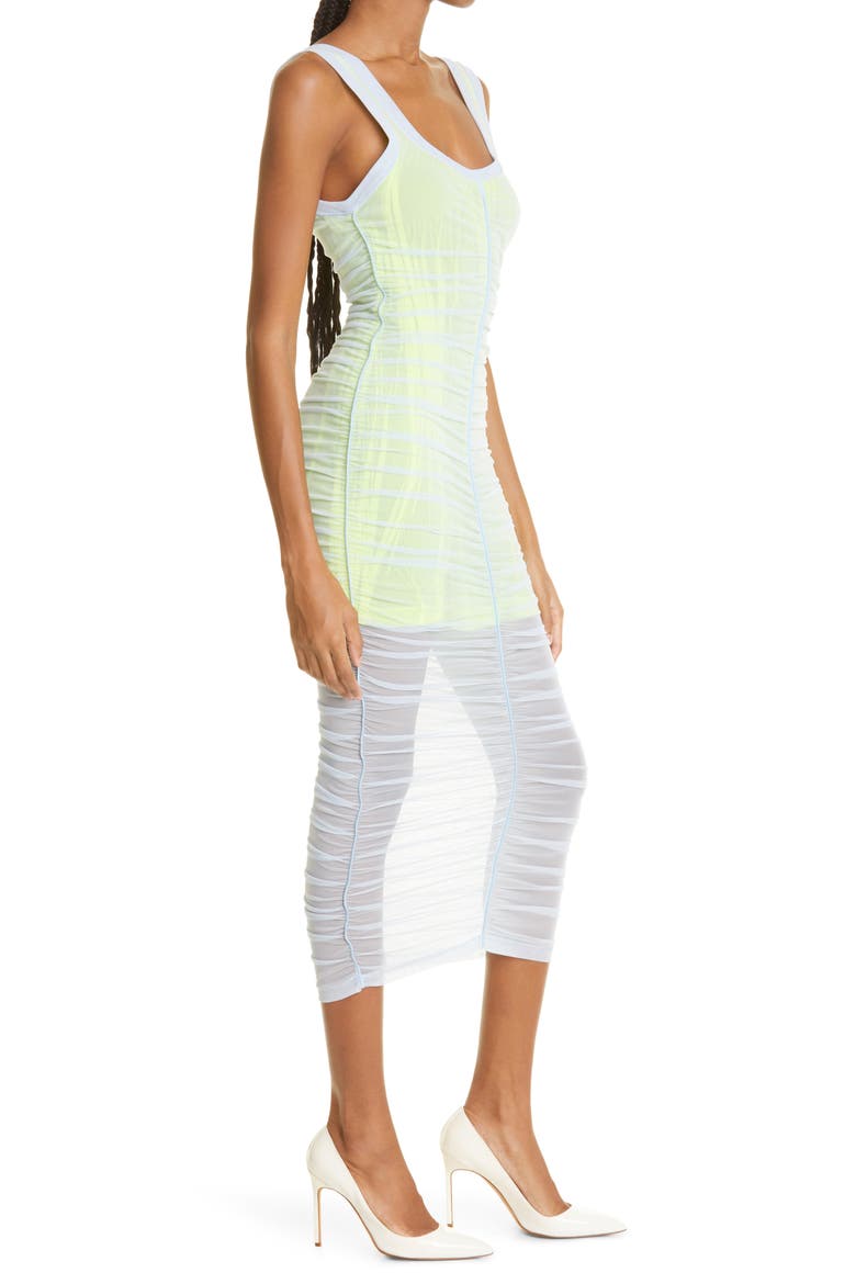Double Layer Midi Tank Dress, Alternate, color, BLUE PEARL/ GLOWSTICK