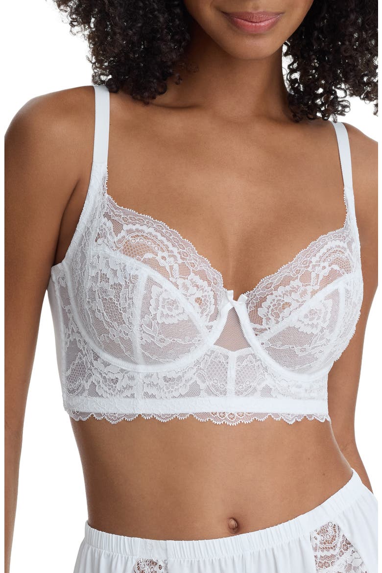 Minx Side Support Underwire Bra, Main, color, WHITE