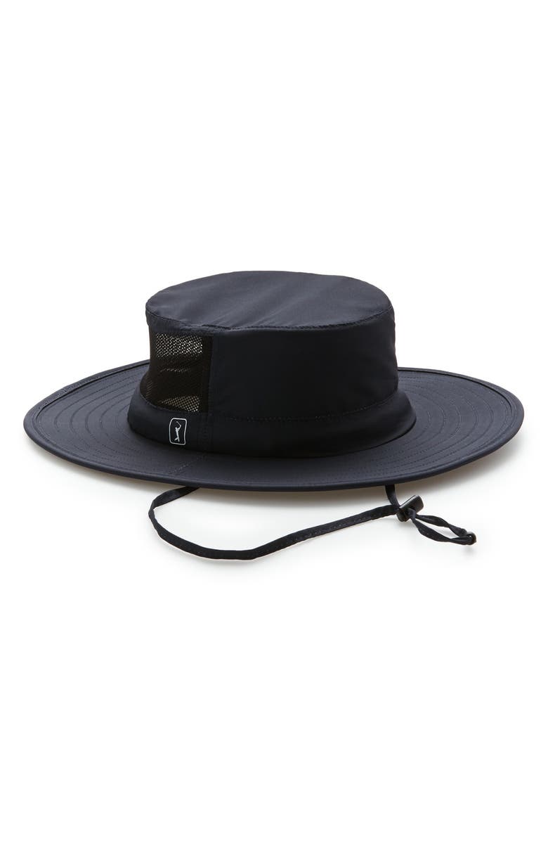 PGA TOUR Men's PGA TOUR Black Solar Bucket Hat, Main, color, 