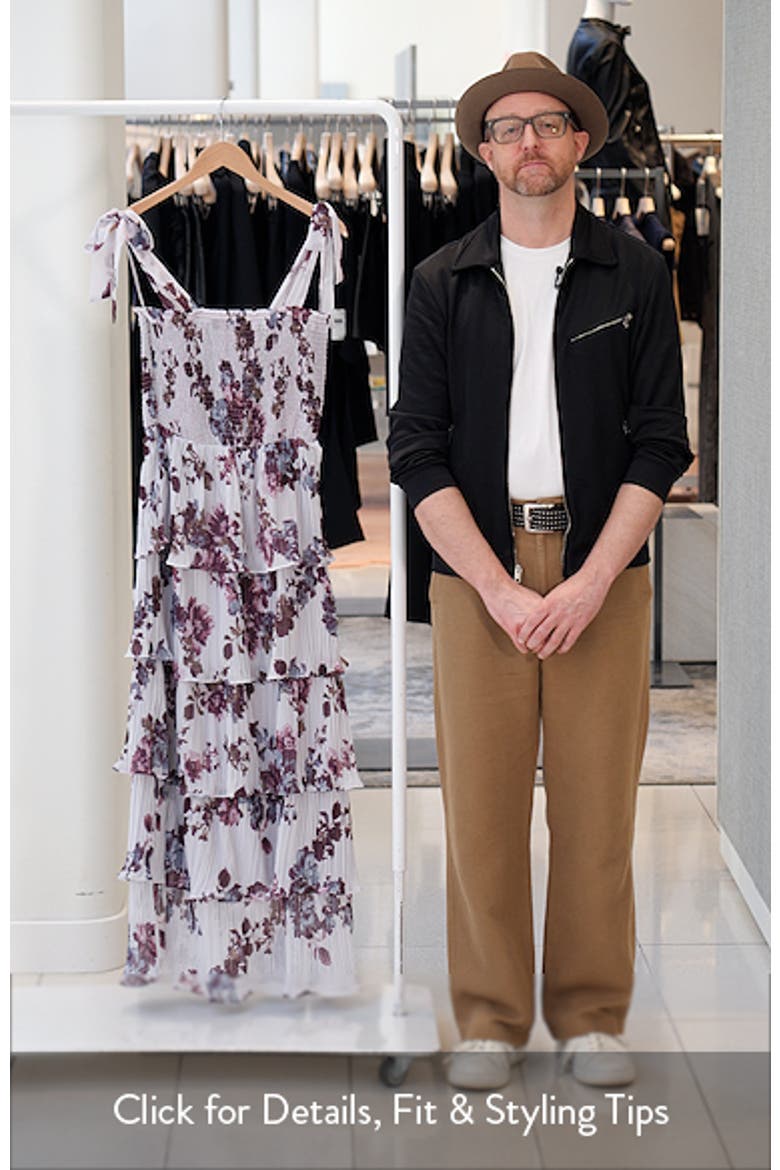 Floral Print Pleated Tier Maxi Dress video