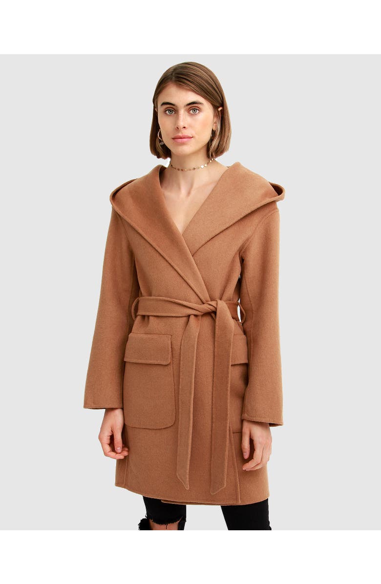 Belle & Bloom Sweet Escape Robe Coat, Main, color, Camel