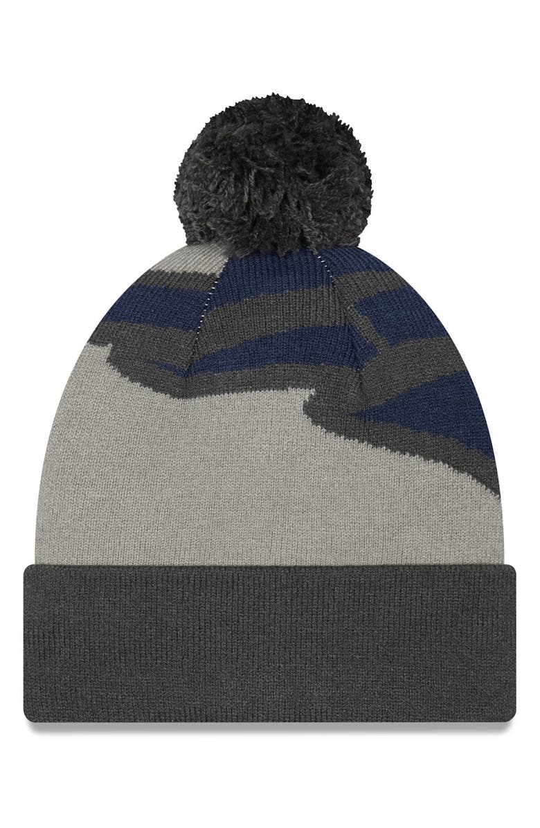 New Era Men's New Era Graphite New England Patriots Logo Whiz Redux Cuffed Knit Hat, Alternate, color, 