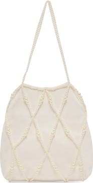 Dolce Vita Faux Pearl Satin Bag