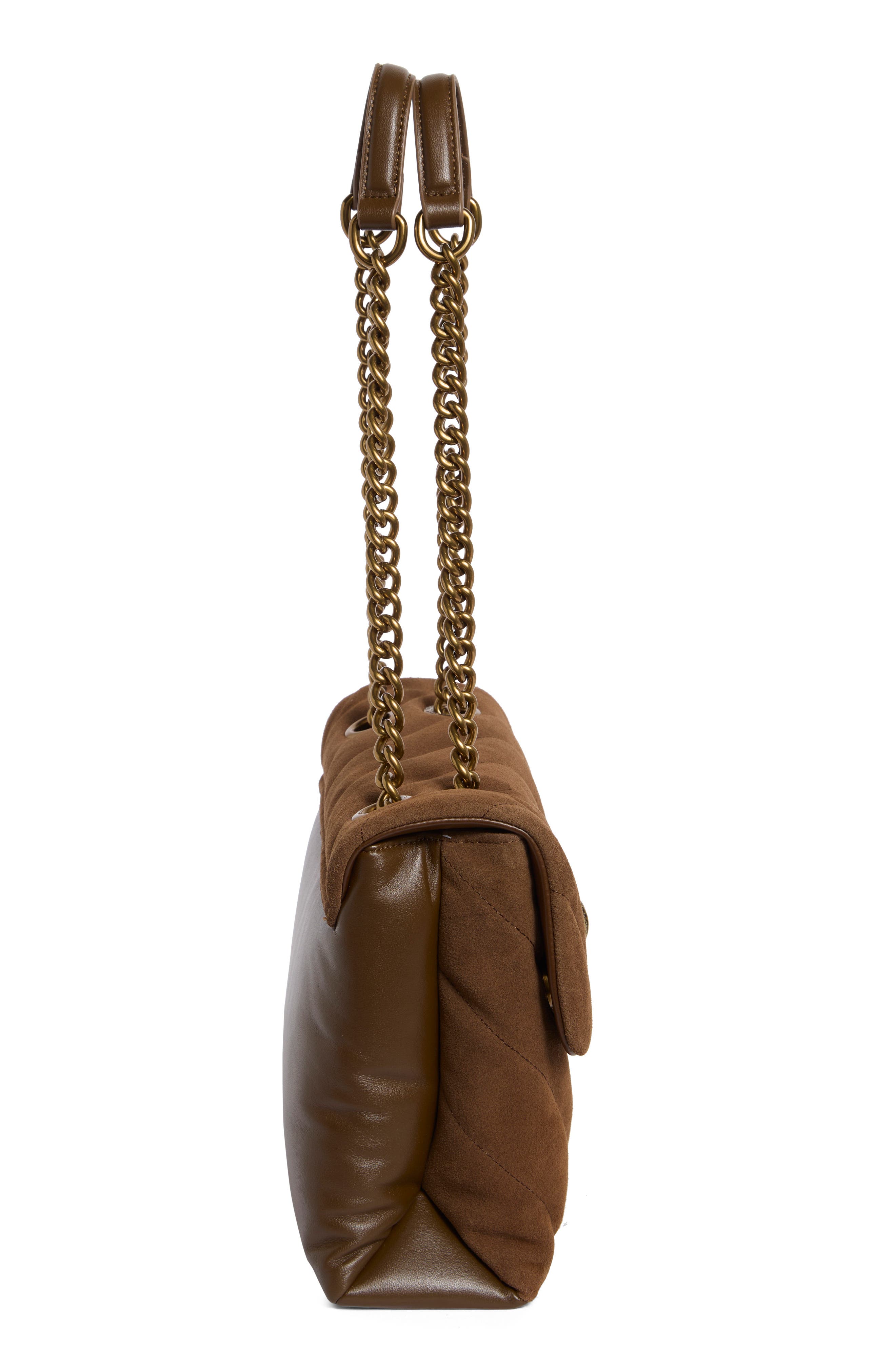 Large Soho Quilted Leather Shoulder Bag, Alternate, color, BROWN