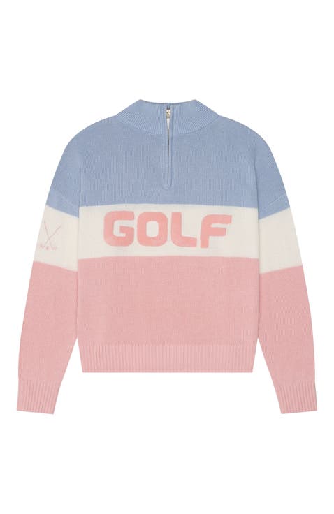 Madison Quarter-Zip Sweater Golf Colorblock