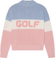 Ellsworth + Ivey Madison Quarter-Zip Sweater Golf Colorblock