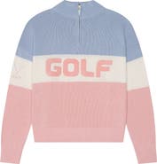 Ellsworth + Ivey Madison Quarter-Zip Sweater Golf Colorblock