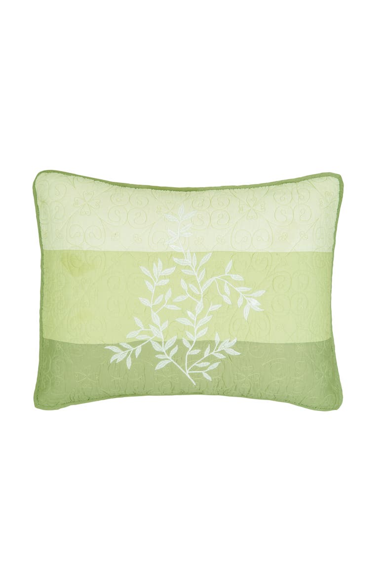 20" x 26" Everly Cotton Standard Sham - Machine Washable, Alternate, color, Green
