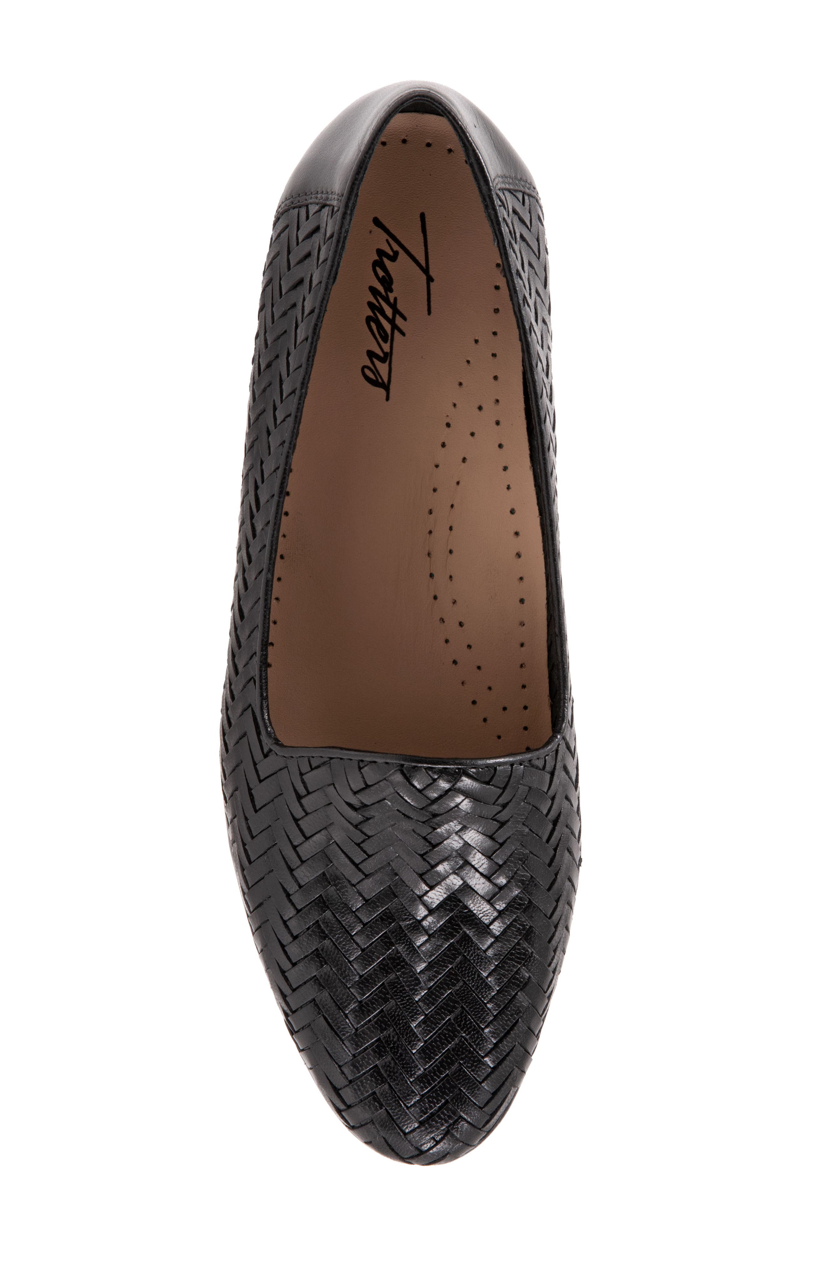 Trotters Liz III Flat, Alternate, color, Black Leather