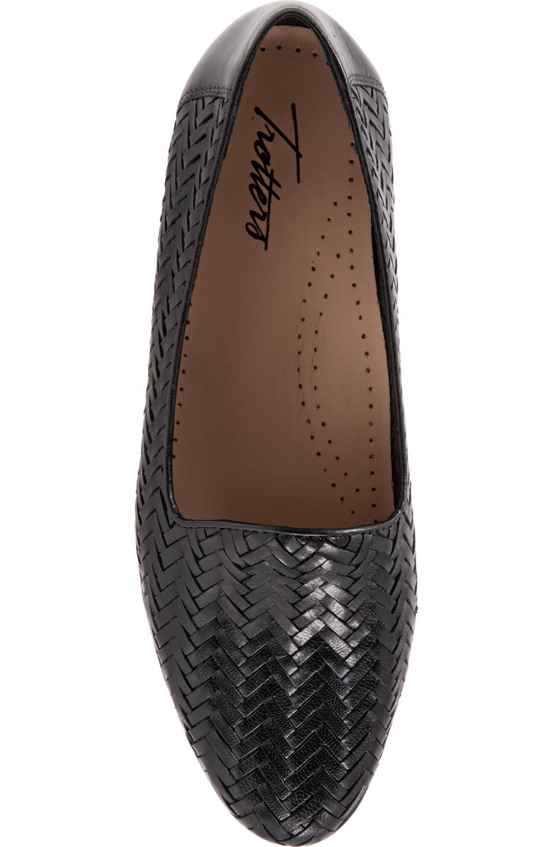 Trotters Liz III Flat, Alternate, color, Black Leather