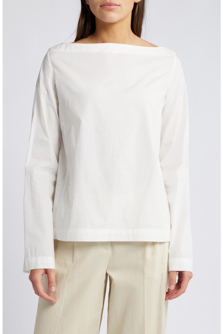 Aleza Organic Cotton Top, Main, color, WHITE