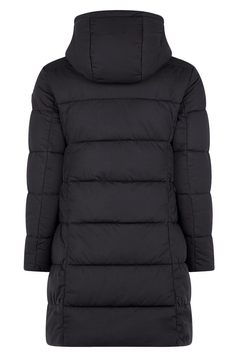 Water Repellent Hooded Puffer Coat, Alternate, color, 01 BLACK