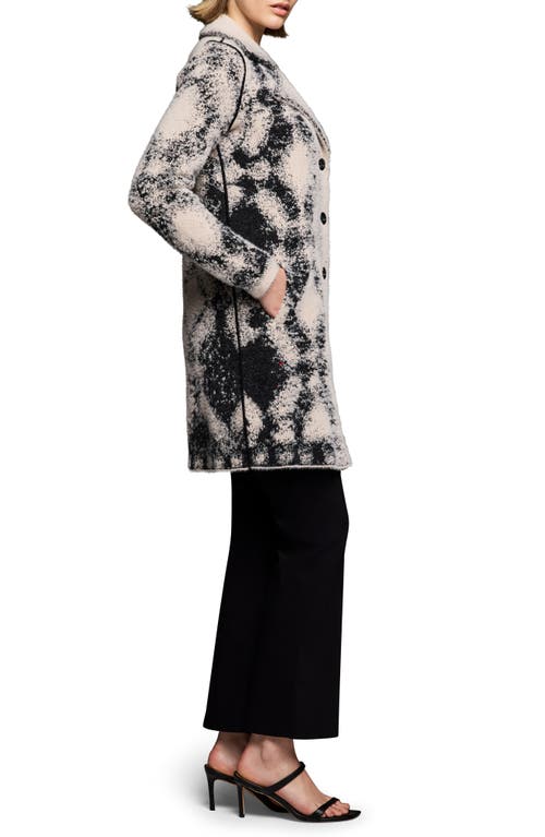 Nic + Zoe Nic+zoe Diamond Pattern Coat In Gray