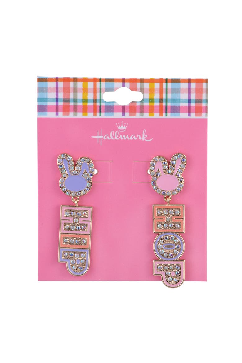 Easter Hip Hop Bunny Earrings, Alternate, color, Pink