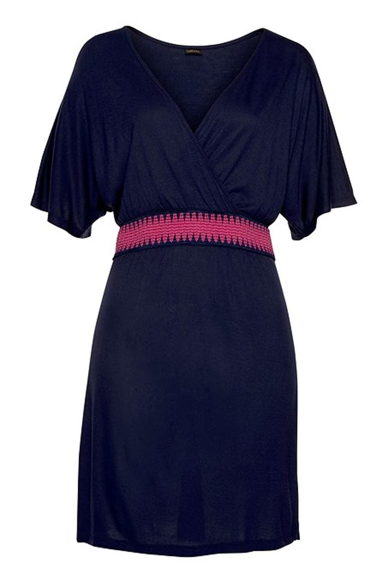 Women's Wrap Look Dress, Alternate, color, Navy