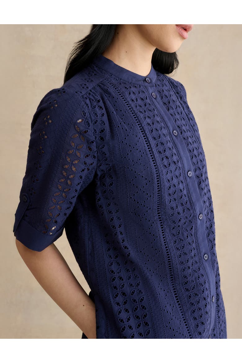 Jasmine Short Sleeve Flared Mini Dress, Alternate, color, True Navy