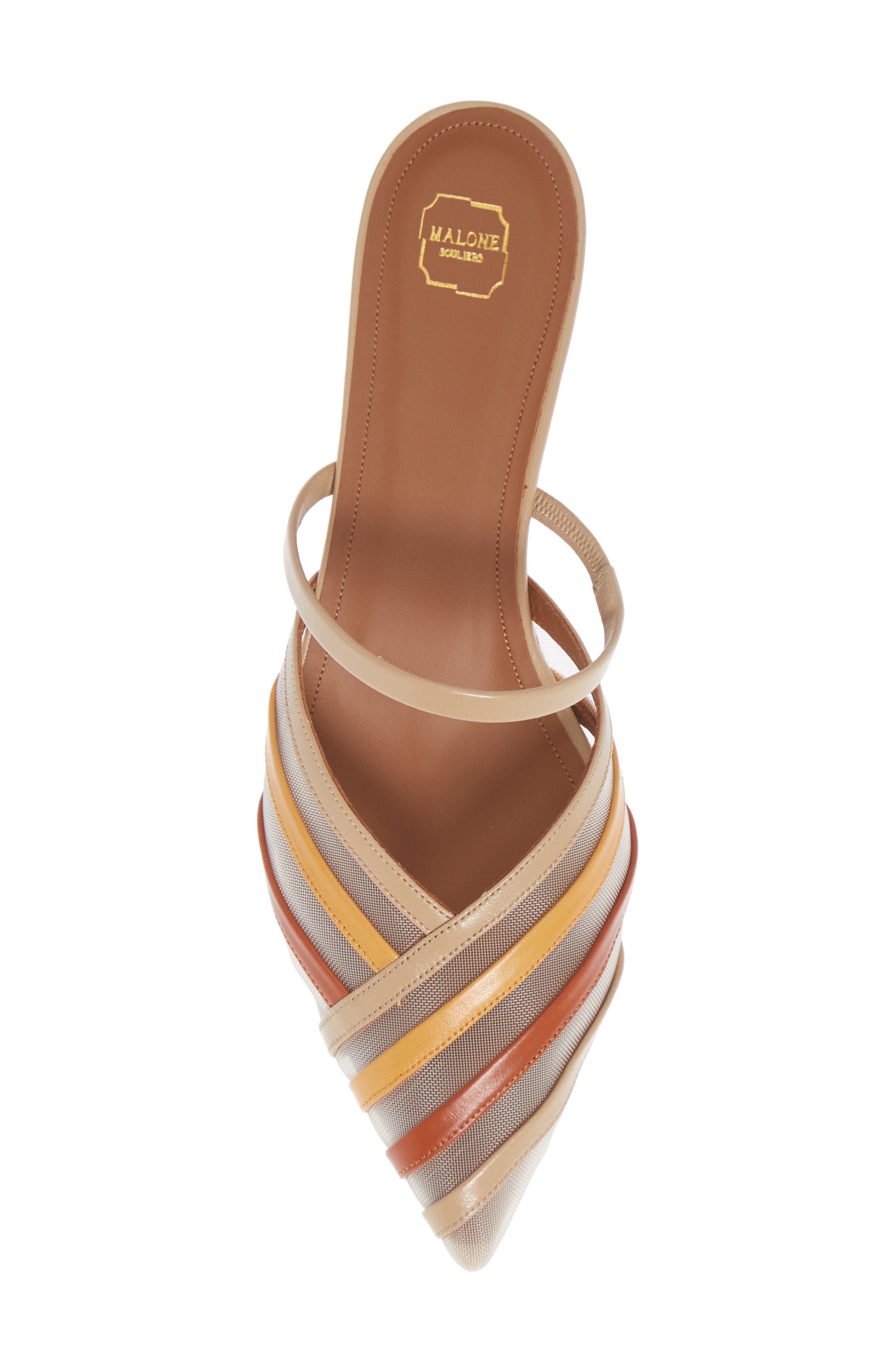 Malone Souliers Paulina Mesh & Leather Stripe Mule, Alternate, color, 