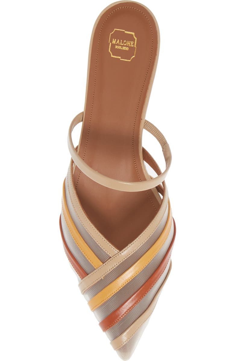 Malone Souliers Paulina Mesh & Leather Stripe Mule, Alternate, color,