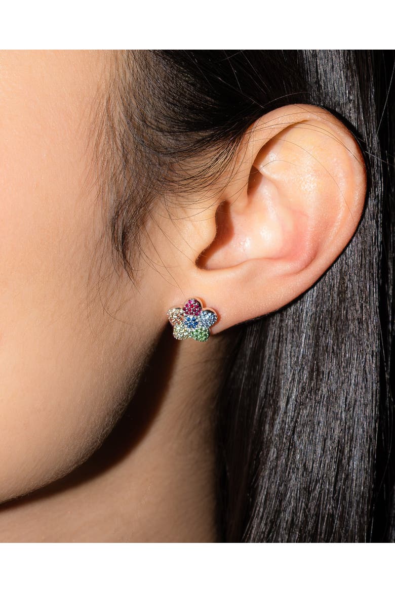 FLOWER POWERS Stud Earrings, Alternate, color, Rainbow Multi