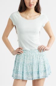 BP. Lace Trim Cotton Blend T-Shirt