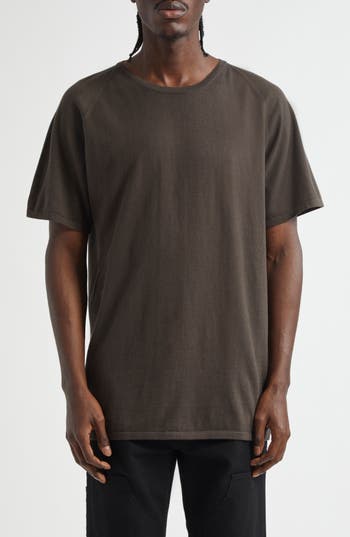 Frenckenberger Raglan Sleeve Cotton & Cashmere T-shirt In Black