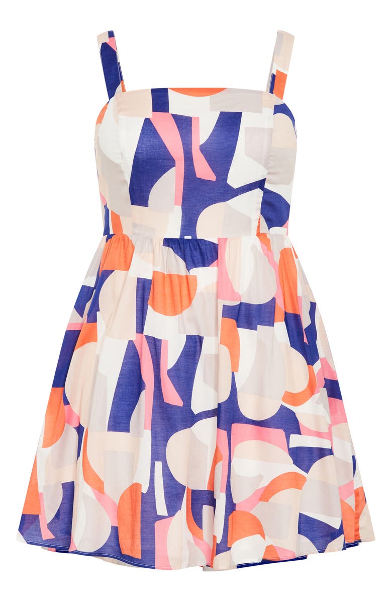 City Chic Kylie Geo Print Minidress, Alternate, color, 