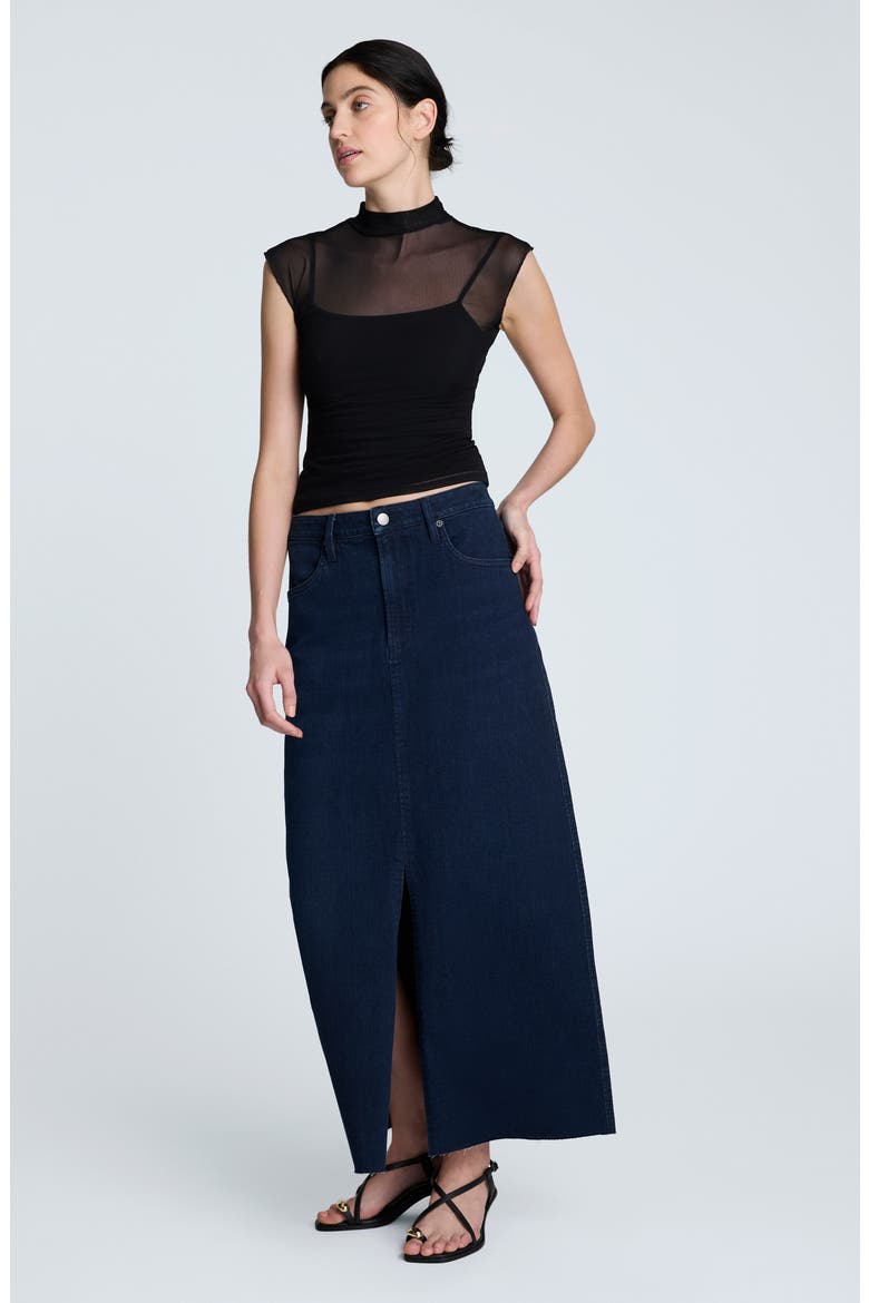 Denim Maxi Skirt, Alternate, color, MIDNIGHT RINSE WASH