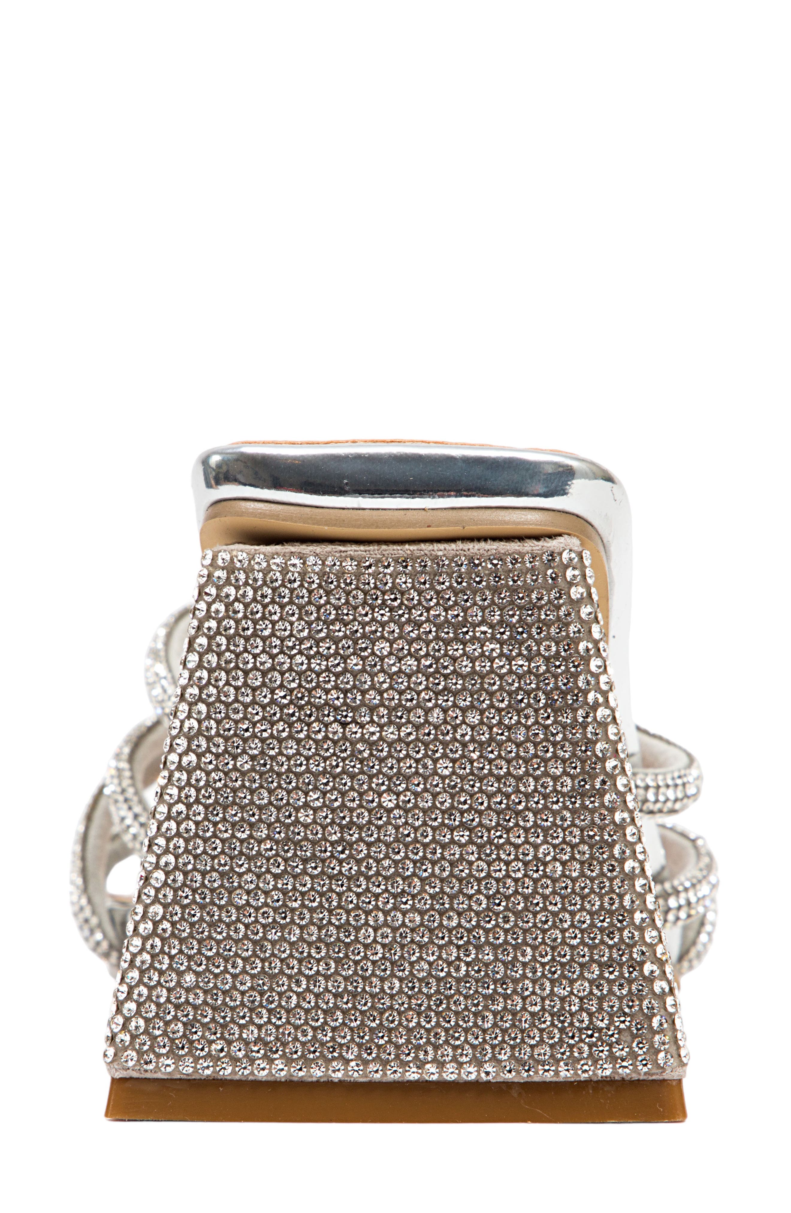 Chic Square Toe Sandal, Alternate, color, SILVER