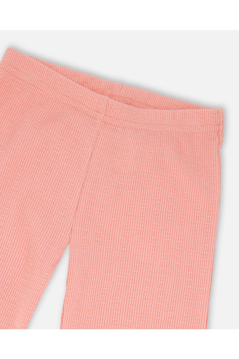 Crinkle Jersey Flared Bottom Leggings, Alternate, color, Peach Pink