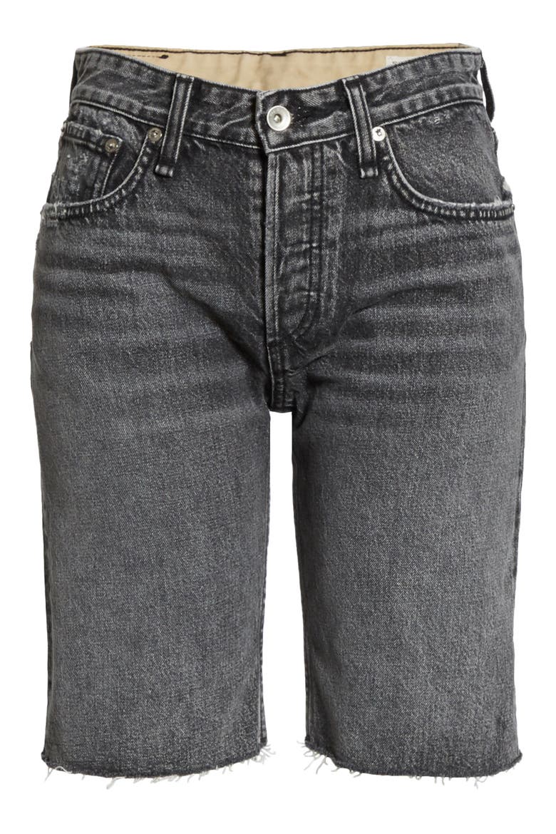 Rosa Cutoff Denim Bermuda Shorts, Alternate, color, CLN BLK MG