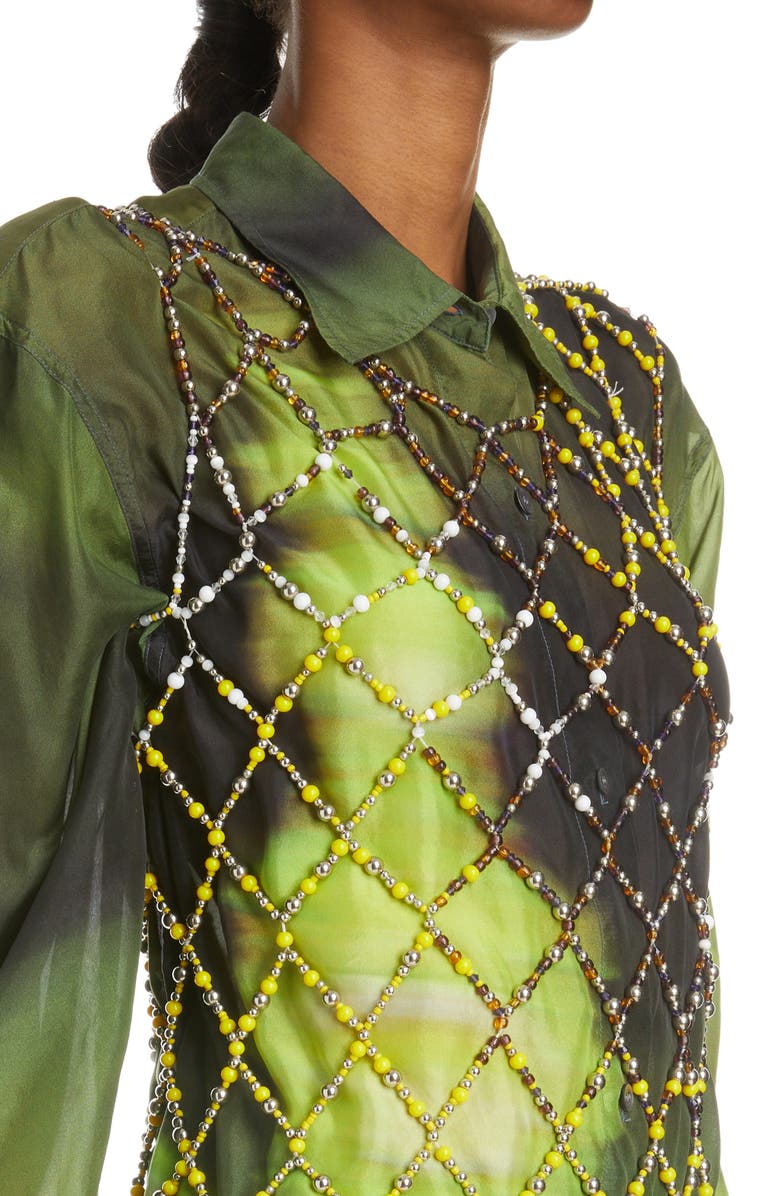 Dries Van Noten Duke Beaded Lattice Top, Alternate, color, 