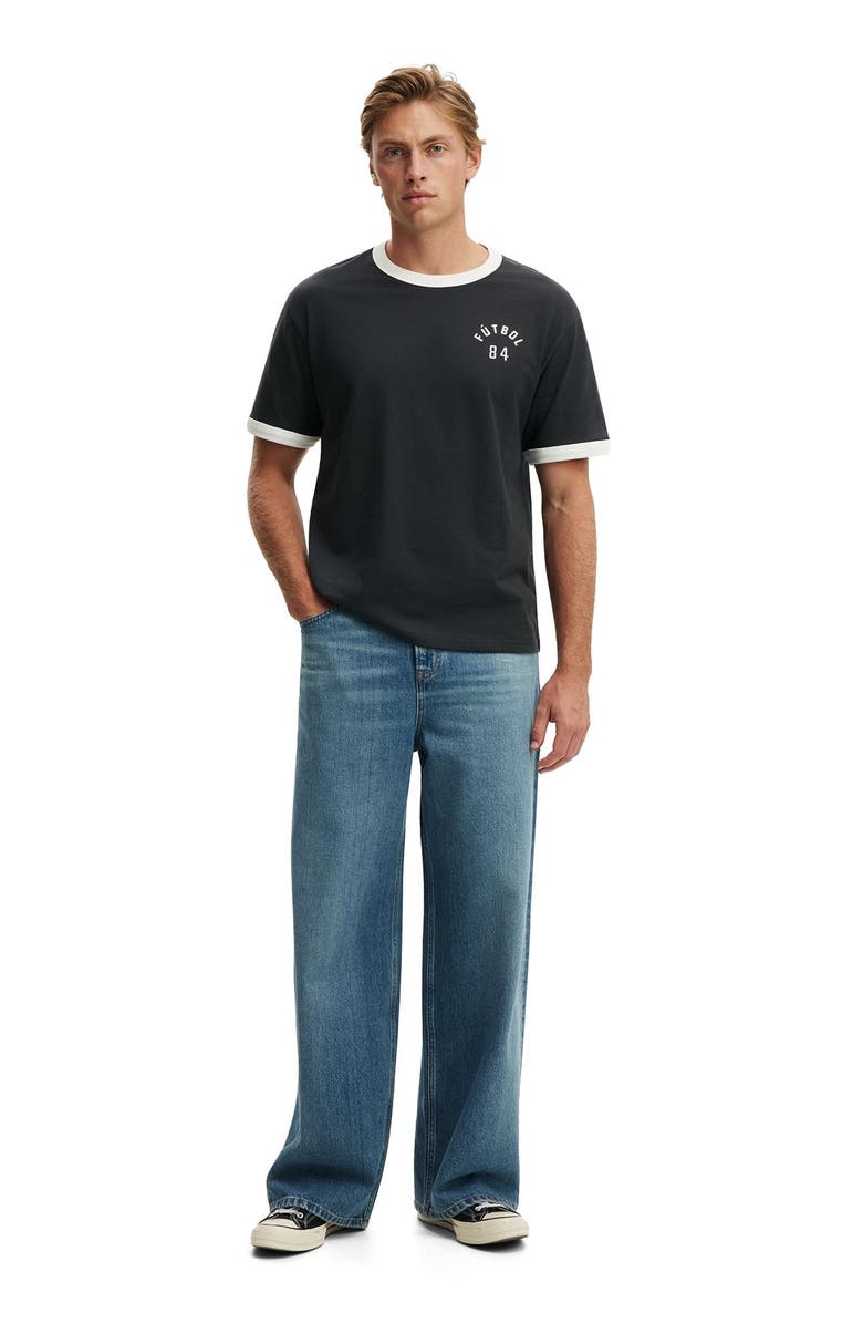Cotton On Men's Everyday Fit Graphic T-Shirt, Alternate, color, Washed Black  Futbol 84