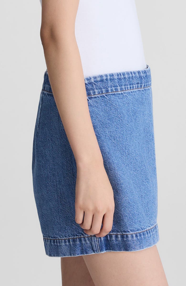 Madewell Denim Wrap Mini Skort, Alternate, color, Midvale Wash