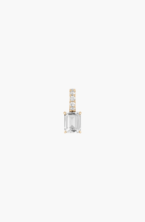 Emerald Cut Tennis Charm Pendant