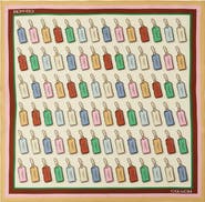 COACH Leather Hang Tag Silk Scarf