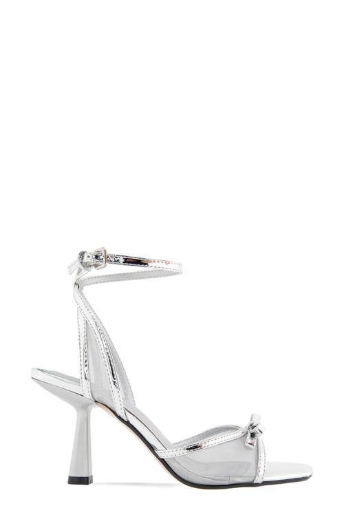 Bcbg Rino Ankle Strap Sandal In Silver