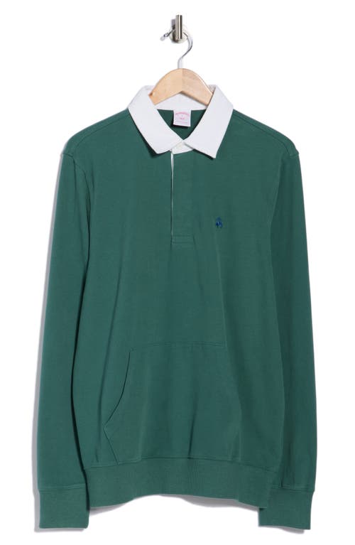 Brooks Brothers Long Sleeve Cotton Polo In Green