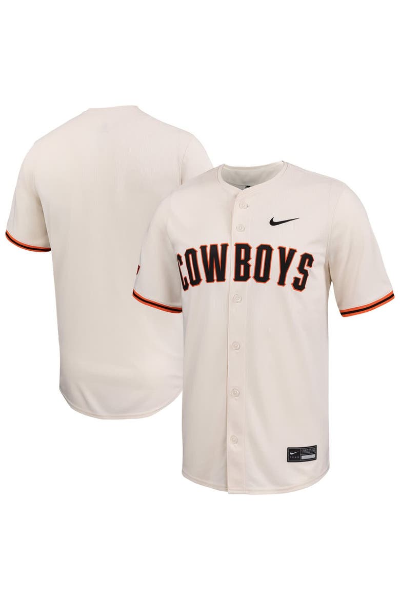 Men's Nike Natural Oklahoma State Cowboys Limited Baseball Jersey, Main, color, Natural