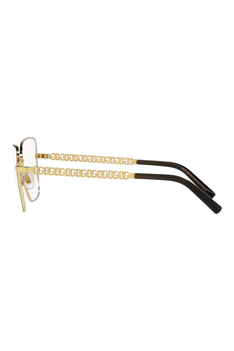 57mm Butterfly Optical Glasses, Alternate, color, GOLD/ BLACK
