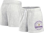 FANATICS Women's Fanatics Branded Oatmeal Minnesota Vikings Vintage Badge Shorts