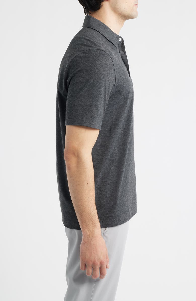 Johnston & Murphy XC+<sup>™</sup> Apex Heathered Performance Polo, Alternate, color, Charcoal Heather