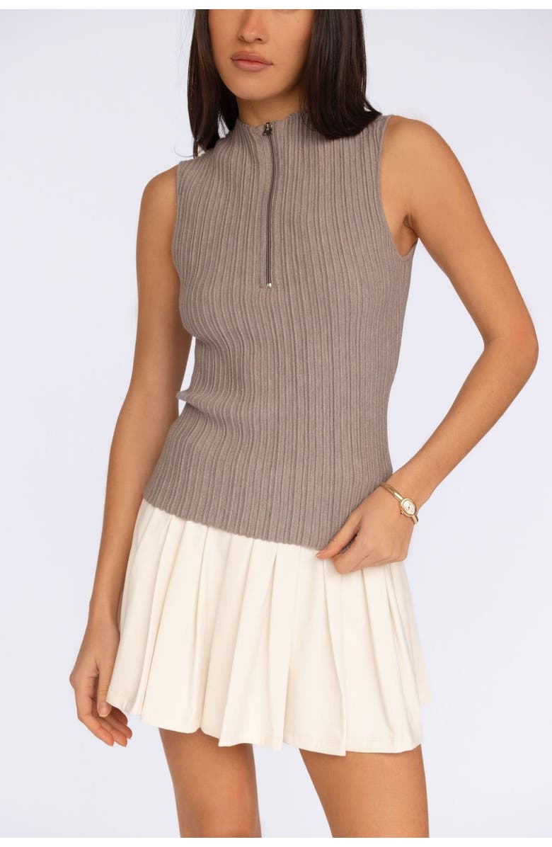 Fore-té Club Attire Elise Knit Tank, Alternate, color, Mocha