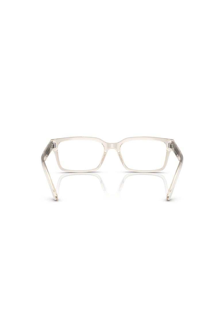 55mm Rectangle optical glasses, Alternate, color, Transparent