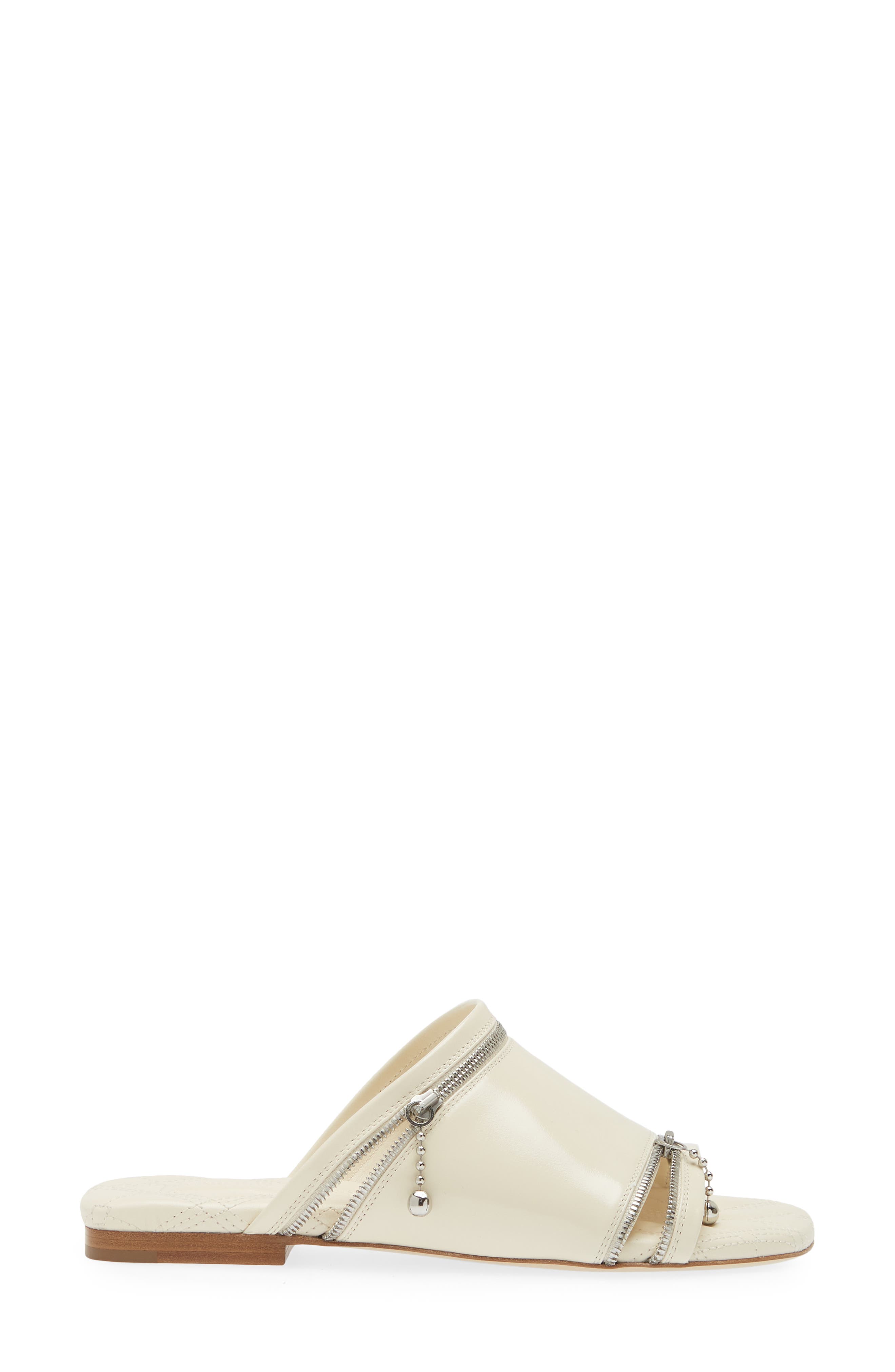 Burberry Zip Detail Slide Sandal, Alternate, color, 