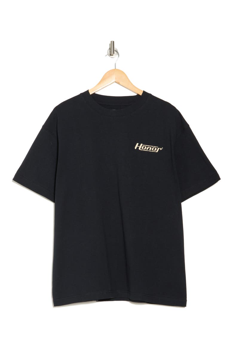 Globe Logo Graphic T-Shirt, Alternate, color, BLACK