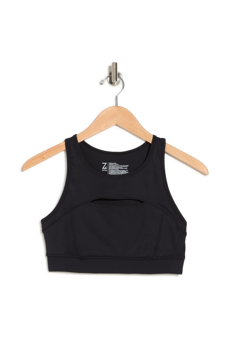 Sweat To Swim UPF Bra, Alternate, color, BLACK
