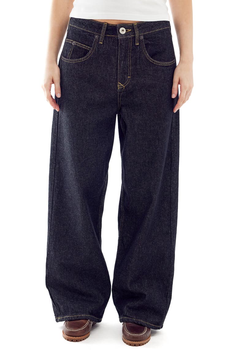 Jaya Low Rise Wide Leg Jeans, Main, color, RINSE BLACK