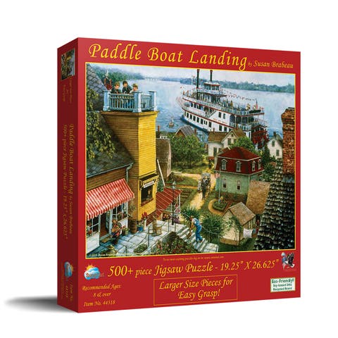 Paddle Boat Landing 500 piece Jigsaw Puzzle for Adults Large Pieces