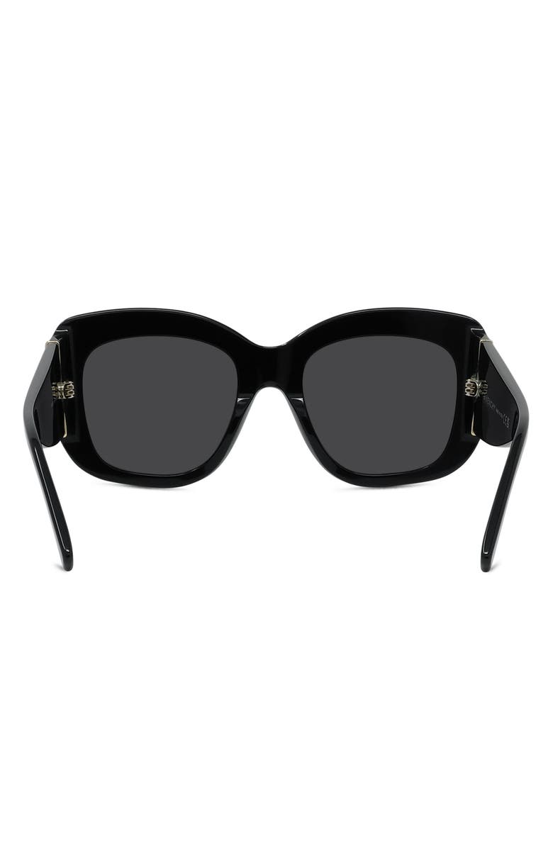 Givenchy Bold 53mm Gradient Butterfly Sunglasses, Alternate, color, Shiny Black / Smoke