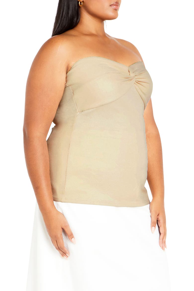 Asher Strapless Rib Top, Alternate, color, CREAM